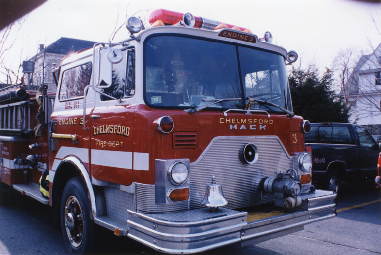 This is the 1981 Mack CF 1000 g.p.m. Pumper,
Engine 3 as it looked circa 1996 with new graphics and light bar